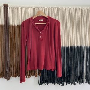 Red, cvs Madewell long sleeve.